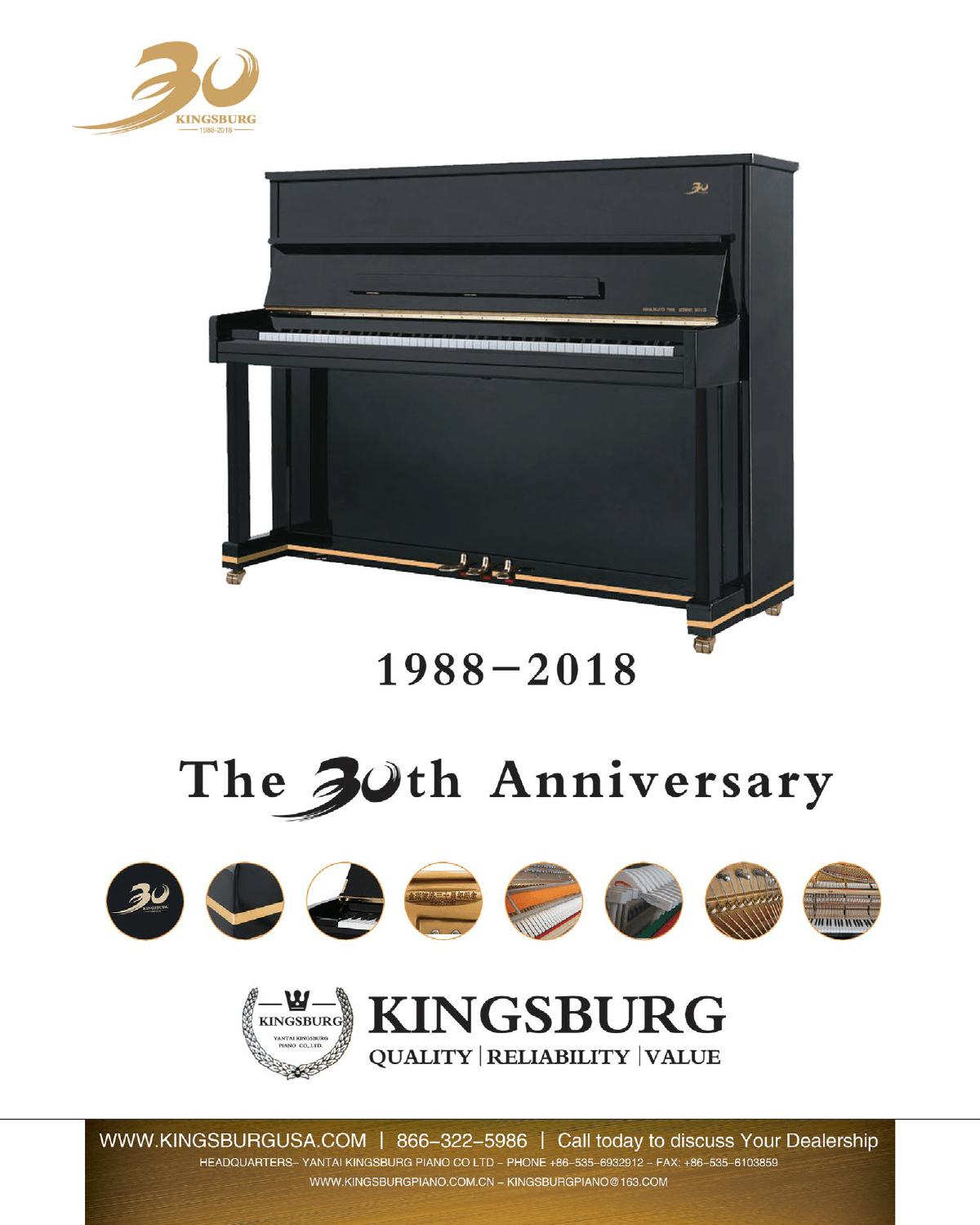 Kingsburg Pianos, Quality, Reliability and Value