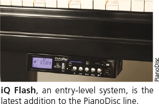 iQ Flash, an entry-level system, is the latest addition to the PianoDisc line.