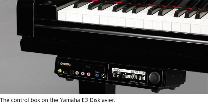 The control box on the Yamaha E3 Disklavier.