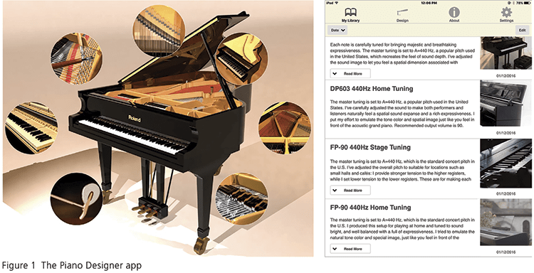 The Piano Designer app
