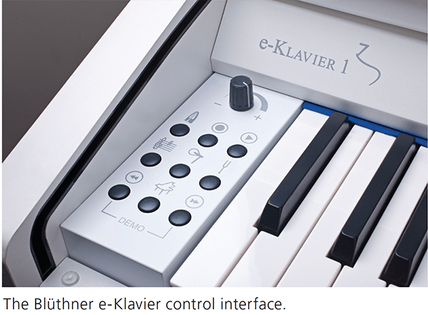The Blüthner e-Klavier Pro-88 with optional stand.